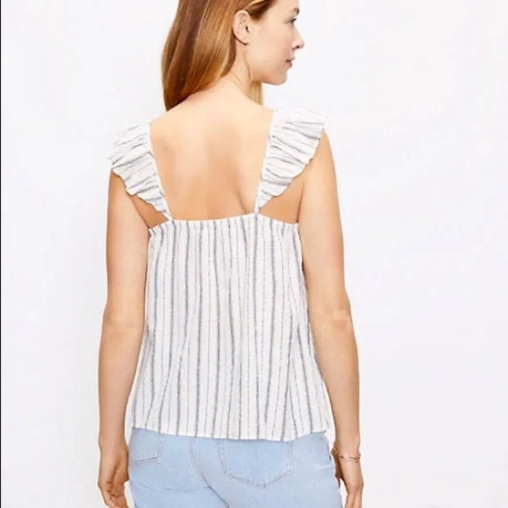 NWT Loft Ruffle Tank - Picture 2 of 7